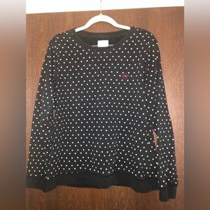 Levi’s black/white polka dot sweatshirt size M